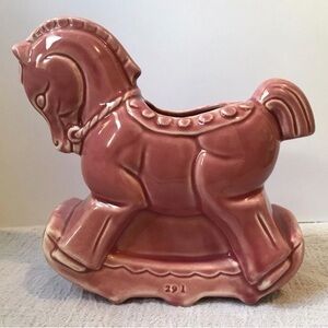 Vintage Planter Rocking Horse McMaster Pottery #291 
Canada 
circa 1970s